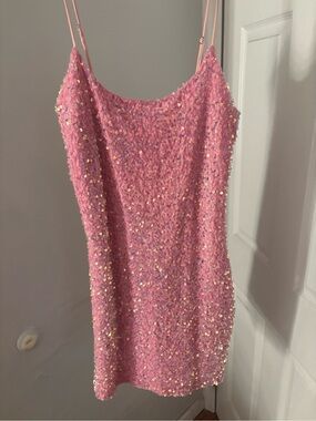 Pink Sequin Dress Lucy in the Sky